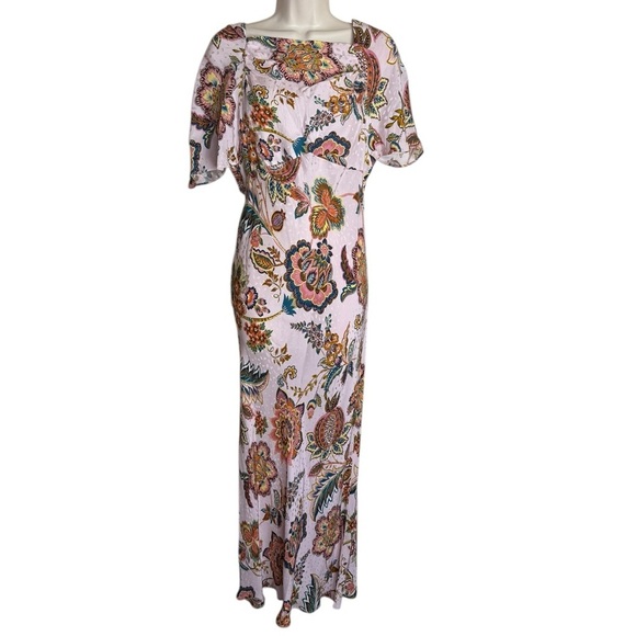 NWT Kachel x Anthropologie Flutter-Sleeve Floral Slip Dress Size 6 fairy girly - Picture 4 of 11